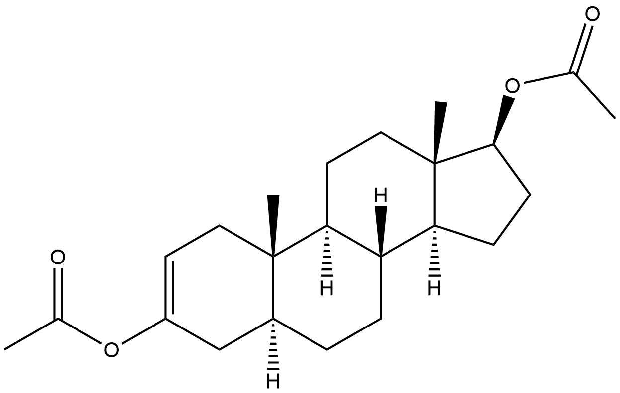 Androst-2-ene-3,17-diol, 3,17-diacetate, (5α,17β)- Structure