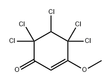 2-Cyclohexen-1-one, 4,4,5,6,6-pentachloro-3-methoxy- Structure