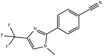 Benzonitrile, 4-[1-methyl-4-(trifluoromethyl)-1H-imidazol-2-yl]- 化学構造式