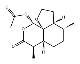 8H,10H-Furo[3,2-i][2]benzopyran-8-one, 10-(acetyloxy)octahydro-4,7-dimethyl-, (3aS,4R,6aS,7R,10S,10aR)- Structure