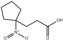 1-硝基环戊烷丙酸, 98426-76-7, 结构式