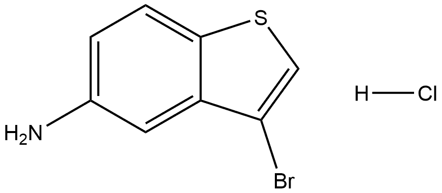 3-Bromobenzo[b]thiophen-5-amine hydrochloride 结构式