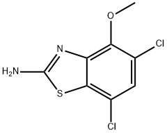 2-Benzothiazolamine, 5,7-dichloro-4-methoxy-,98557-60-9,结构式