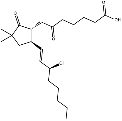 10,10-Dimethyl-11-deoxy-6-keto-PGE1 Struktur