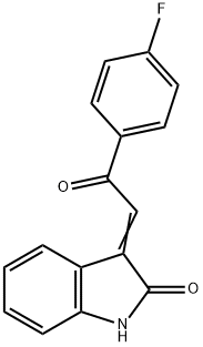 2H-Indol-2-one, 3-[2-(4-fluorophenyl)-2-oxoethylidene]-1,3-dihydro- Structure