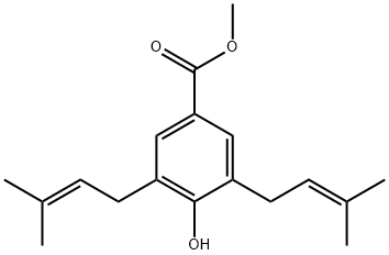 Benzoic acid, 4-hydroxy-3,5-bis(3-methyl-2-buten-1-yl)-, methyl ester