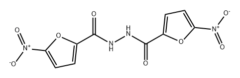 2-Furancarboxylic acid, 5-nitro-, 2-[(5-nitro-2-furanyl)carbonyl]hydrazide Structure