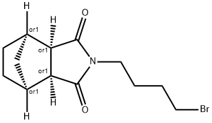 4,7-Methano-1H-isoindole-1,3(2H)-dione, 2-(4-bromobutyl)hexahydro-, (3aR,4R,7S,7aS)-rel- 化学構造式