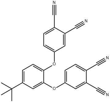 1,2-Bis(3,4-dicyanophenoxy)-4-tert-butylbenzene,99276-81-0,结构式