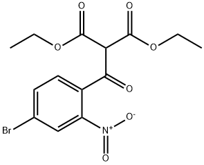 Propanedioic acid, 2-(4-bromo-2-nitrobenzoyl)-, 1,3-diethyl ester,99277-72-2,结构式