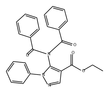 1H-Pyrazole-4-carboxylic acid, 5-(dibenzoylamino)-1-phenyl-, ethyl ester