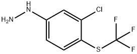 1-(3-Chloro-4-(trifluoromethylthio)phenyl)hydrazine Structure