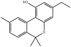 6H-Dibenzo[b,d]pyran-1-ol, 3-ethyl-6,6,9-trimethyl- 结构式