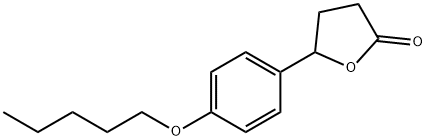 5-(4-(Pentyloxy)phenyl)dihydrofuran-2(3H)-one 化学構造式