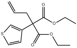 Propanedioic acid, 2-(2-propen-1-yl)-2-(3-thienyl)-, 1,3-diethyl ester Structure