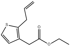 3-Thiopheneacetic acid, 2-(2-propen-1-yl)-, ethyl ester Struktur