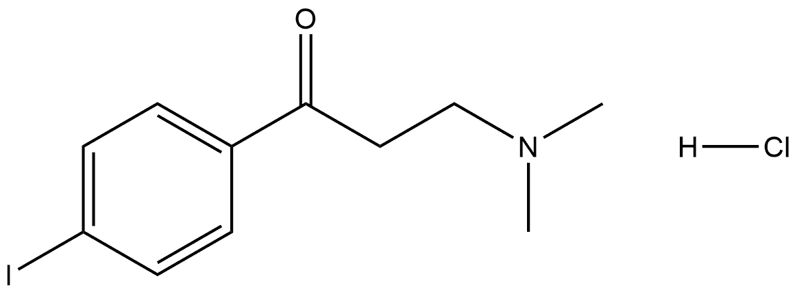 3-(二甲氨基)-1-(4-碘苯基)-1-丙酮盐酸盐 结构式