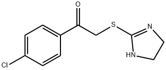 1-(4-クロロフェニル)-2-[(4,5-ジヒドロ-1H-イミダゾール-2-イル)チオ]エタノン 化学構造式