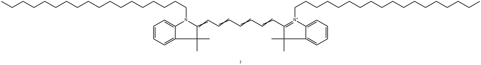 DiR'DiIC18(7) [1,1'-Dioctadecyl-3,3,3',3'-tetraMethylindotricarbocyanine iodide] Struktur