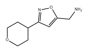 1-[3-(oxan-4-yl)-1,2-oxazol-5-yl]methanamine 结构式