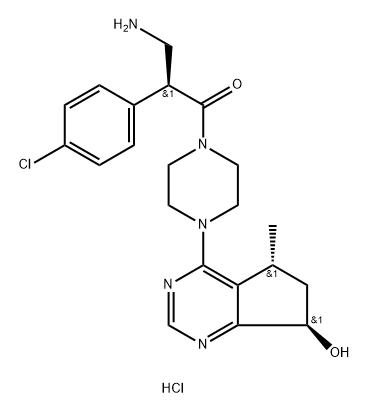 IPATASERTIB-NH2 DIHYDROCHLORIDE, 1001264-73-8, 结构式