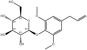 4-Allyl-2,6-dimethoxyphenyl glucoside, 100187-70-0, 结构式