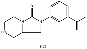 Imidazo[1,5-a]pyrazin-3(2H)-one, 2-(3-acetylphenyl)hexahydro-, hydrochloride (1:1) Struktur