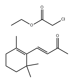 Acetic acid, chloro-, ethyl ester, reaction products with (E)-4-(2,6,6-trimethyl-1-cyclohexen-1-yl)-3-buten-2-one 结构式