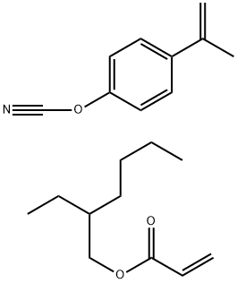 2-Propenoic acid, 2-ethylhexyl ester, polymer with 4-(1-methylethenyl)phenyl cyanate (9CI) Structure