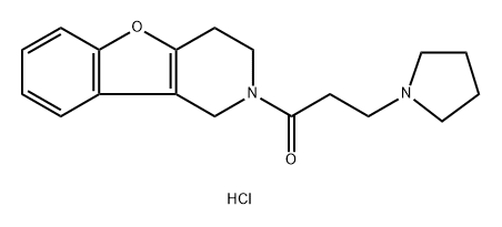 BENZOFURO(3,2-c)PYRIDINE, 1,2,3,4-TETRAHYDRO-2-((3-(1-PYRROLIDINYL)PRO PIONYL)-, Structure