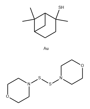 Bicyclo[3.1.1]heptane-2-thiol, 2,6,6-trimethyl-, gold salt, reaction products with 4,4'-dithiobis[morpholine],100402-51-5,结构式