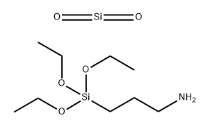 1-Propanamine, 3-(triethoxysilyl)-, reaction products with quartz 结构式