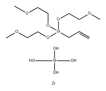 Silicic acid (H4SiO4), zirconium(4+) salt (1:1), reaction products with 6-ethenyl-6-(2-methoxyethoxy)-2,5,7,10-tetraoxa-6-silaundecane Structure