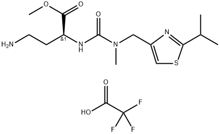 Butanoic acid, 4-amino-2-[[[methyl[[2-(1-methylethyl)-4-thiazolyl]methyl]amino]carbonyl]amino]-, methyl ester, (2S)-, 2,2,2-trifluoroacetate (1:1)