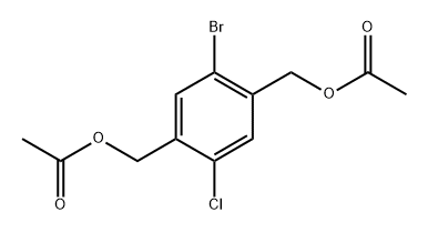 [4-(acetyloxymethyl)-2-bromo-5-chlorophenyl]methyl acetate 化学構造式