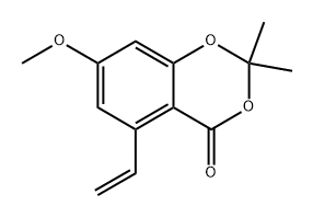 7-甲氧基-2,2-二甲基-5-乙烯基-4H-苯并[D][1,3]二噁英-4-酮, 1005348-03-7, 结构式