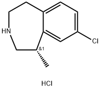 1H-3-Benzazepine, 8-chloro-2,3,4,5-tetrahydro-1-Methyl-, hydrochloride (1:1), (1S)- Structure