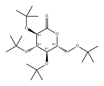 2,3,4,6-tetra-O-tert-butyl-D-glucono-1,5-lactone Struktur