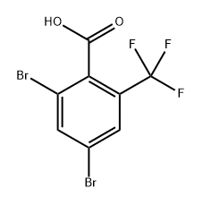 2,4-Dibromo-6-(trifluoromethyl)benzoic acid 结构式