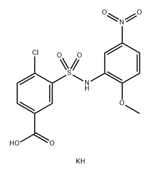 Potassium 4-chloro-3-[(2-methoxy-5-nitrophenyl)sulfamoyl]benzoate|4-氯-3-[(2-甲氧基-5-硝基苯基)氨磺酰基]苯甲酸钾