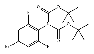 tert-butyl (4-Bromo-2,6-difluorophenyl)biscarbamate Struktur
