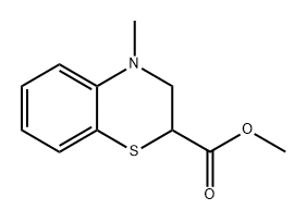4-甲基-3,4-二氢-2H-苯并[B][1,4]噻嗪-2-甲酸甲酯,1008409-84-4,结构式