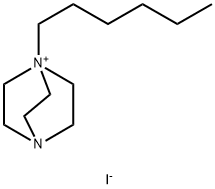1-Hexyl-1,4-diazabicyclo[2.2.2]octan-1-ium Iodide Struktur