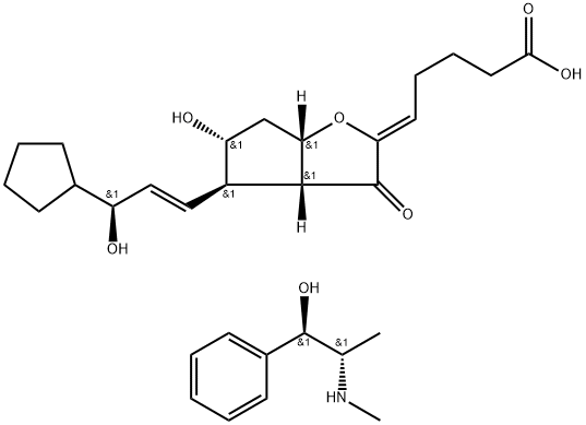 15-cyclopentyl-7-oxo-prostaglandin I2-ephedrine Struktur