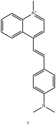 4-[4-(二甲氨基)苯乙烯基]-1-甲基喹啉鎓碘化物, 101038-60-2, 结构式