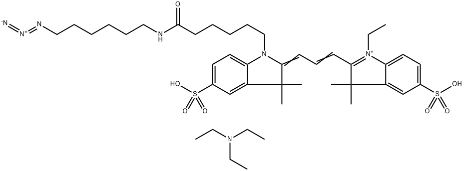 3H-IndoliuM, 2-[3-[1-[6-[(6-azidohexyl)aMino]-6-oxohexyl]-1,3-dihydro-3,3-diMethyl-5-sulfo-2H-indol-2-ylidene]-1-propen-1-yl]-1-ethyl-3,3-diMethyl-5-
sulfo-, coMpd. with N,N-diethylethanaMine (1:2) Structure