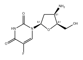 3'-beta-Amino-2',3'-dideoxy-5-fluorouridine Struktur