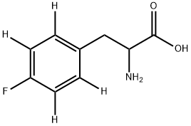 p-fluoro-D,L-phenylalanine (p-Fluoro-DL-(phenyl-d4)alanine) 结构式