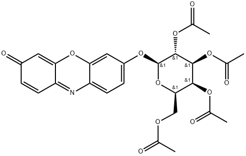 3H-Phenoxazin-3-one, 7-[(2,3,4,6-tetra-O-acetyl-β-D-galactopyranosyl)oxy]- Structure