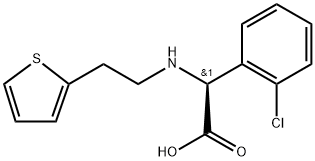 (S)-2-(2-氯苯基)-2-((2-(噻吩-2-基)乙基)氨基)乙酸(氯吡格雷杂质) 结构式